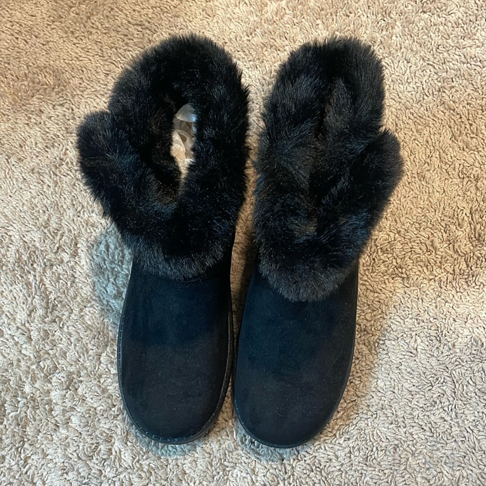 SO® Paulina Women's Faux-Fur Boots- 9